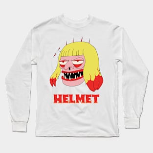 Helmet - - Original Retro Fan Design Long Sleeve T-Shirt